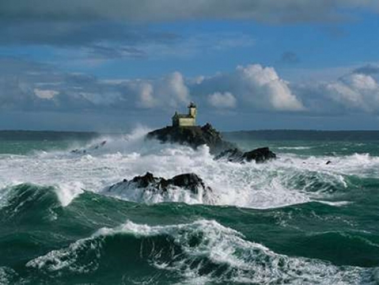 Phare de Tevennec mer d Iroise Poster Print by Jean Guichard - Item # VARPDX3JG973